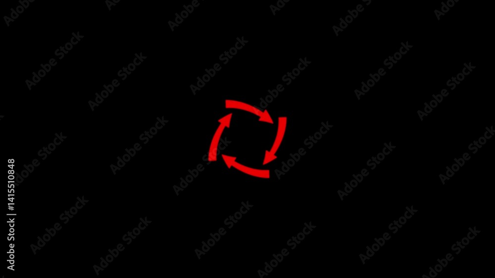 Poster red arrow showing something, pointing arrow animation on black background.