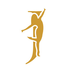 Initial Fashion Logo On Letter J Concept With Women Icon For Cosmetic and Botanique Symbol