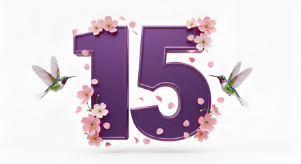 15 years, letters 15, number 15, birthday girl 15