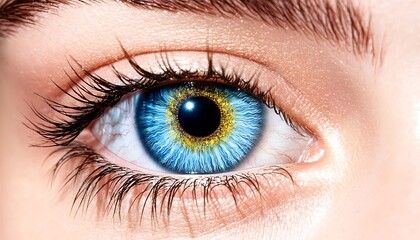 Obraz premium Closeup Woman's Blue Eye