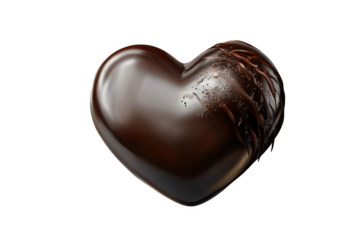 Delicious dark chocolate heart shaped candy, perfect for romantic occasions and sweet treats.