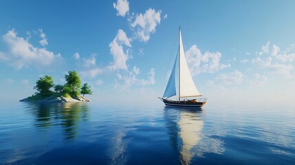 Rural lakeside view with handmade painted boat high resolution picture