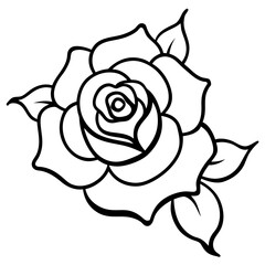 Elegant Victorian Rose Edge Vector – Vintage Floral Border Design
