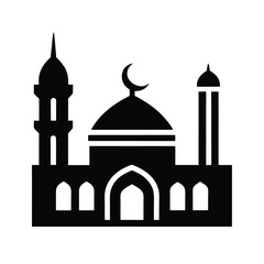 Mosque minaret clean vector icon