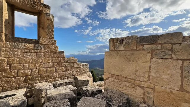 Walking Through Ancient Alahan Monastery Ruins with Scenic Mountain View