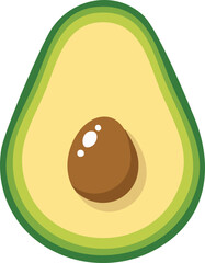 vector illustration of an avocado