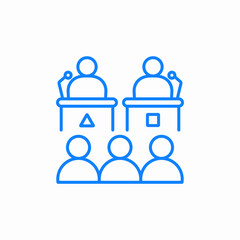 political debate icon sign vector