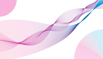 Abstract gradient flowing colorful wave line banner on illustration design.