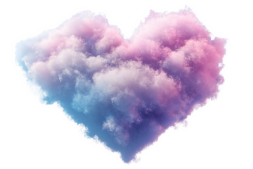 Heart-shaped cloud formation resembling love and nature, perfect for romantic themes and aesthetics.