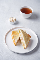 Chicken salad sandwich in a plate