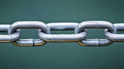 Fototapeta premium Close Up Of Gray Metal Chain Links