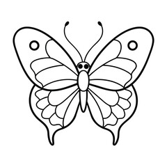 Elegant Butterfly Line Art Illustration Perfect for Coloring and Design