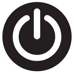 Power button icon in a trendy design 