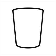 Empty Glass Icon, empty glass icon vector