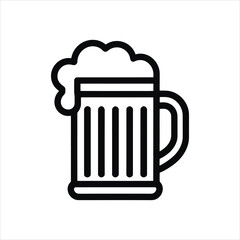 Beer Mug with Foam Icon, beer mug with foam icon vector, beer mug design