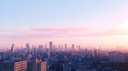 Fototapeta premium Aerial View Of Tokyo Skyline At Sunrise