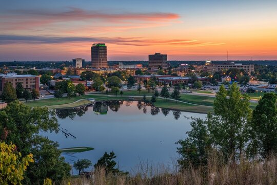 Sunrise Over Durham: A Stunning View of North Carolina's Vibrant Downtown Skyline