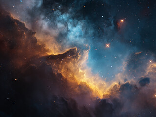 Space nebula in universe