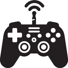 Video game controller silhouette vector set video game controller
