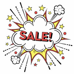 SALE!” Banner with Comic Blast Effect