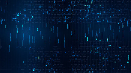 Obraz premium A sleek dark blue digital matrix-style abstract background, perfect for tech, presentations, and banners.