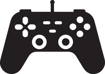 Video game controller silhouette vector set video game controller
