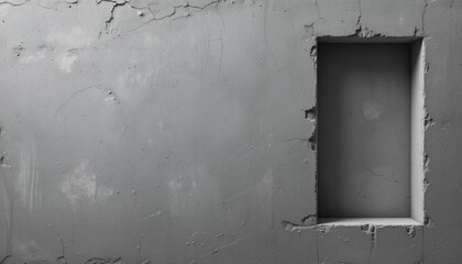 Creating a modern decorative niche in a gray wall interior design setting contemporary style urban environment minimalist viewpoint