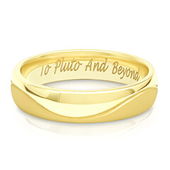 Elegant diamond engagement ring gold band pave diamonds large center stone