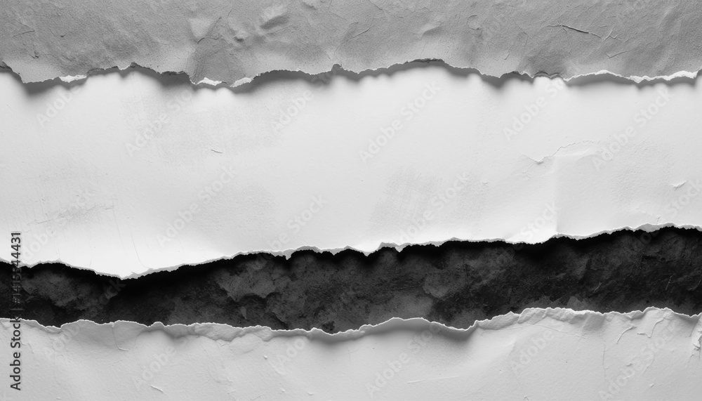 Poster torn paper texture art creative studio graphic design minimalist environment close-up view abstract 