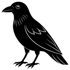 Animal Raven silhouette vector illustrator