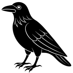 Animal Raven silhouette vector illustrator