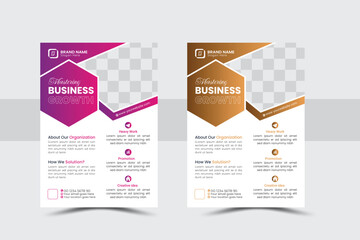 Modern business flyer template Corporate brochure design annual report poster promotion advertise