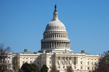 The Capitol. Independence Day in USA. Capitol is freedom and justice in America. The dome of the...