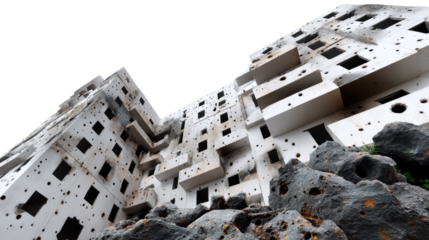 Architectural Geometry: Modern, abstract architectural design with a dynamic interplay of angles and geometric forms, showcasing a cutting-edge approach to construction and design innovation. 