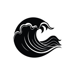 Naklejka premium waves silhouette