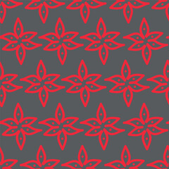 textile design with abstract flower pattern