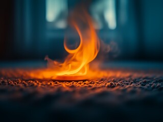 Heater Cord Ignites Carpet Causing Smoke and Fire Hazard