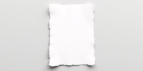 Blank Paper Sheet with Torn Edges