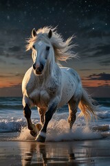 horse on the beach