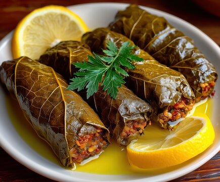 Tightly Rolled Stuffed Grape Leaves
