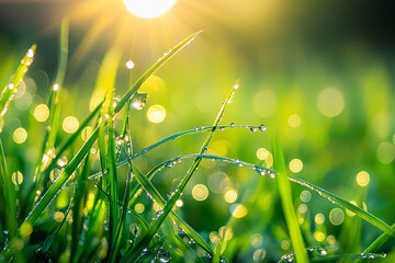 green grass and sun