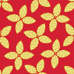 textile design with abstract flower pattern