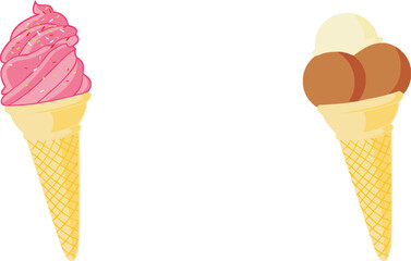 editable vector ice cream with sprinkles design.eps