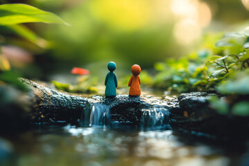 water splash in the park