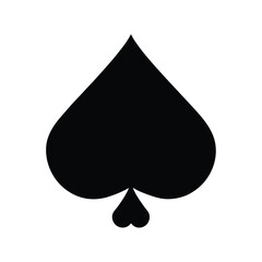 Fototapeta premium casino playing card silhouette icon with spade symbol