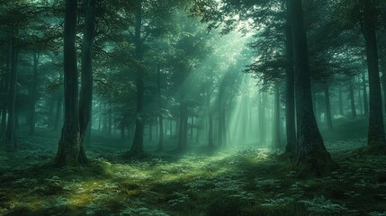 Fototapeta premium Enchanted Forest Sunlight