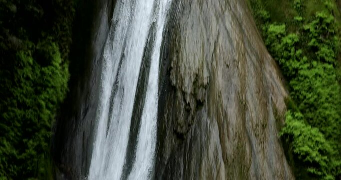 A beautiful waterfal runs through the forest of the Sierra Gorda in Pinal de Amoles, Quer&eacute;taro, Mexico.