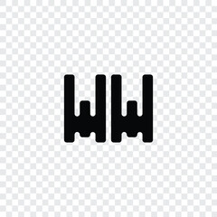194 a rectangle square quadrilateral polygon shape alphabet word letter geometric educational logo W W