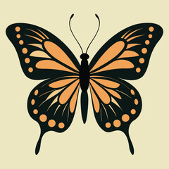 Elegant Butterfly, Black Butterfly, White Butterfly, Butterfly Silhouette, Black and White Design, Elegant Silhouette,