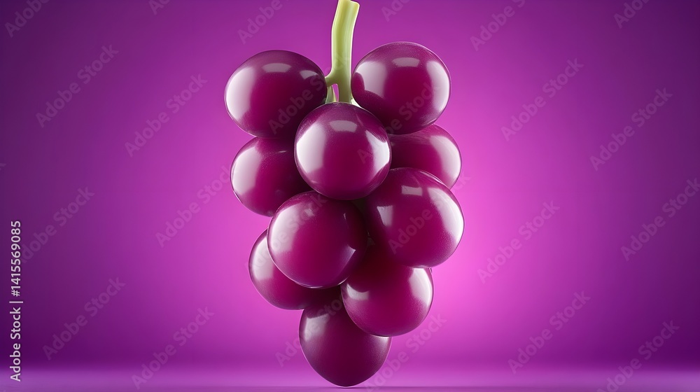 Poster vibrant boysenberry cluster studio setting digital art colorful background close-up view visual harm